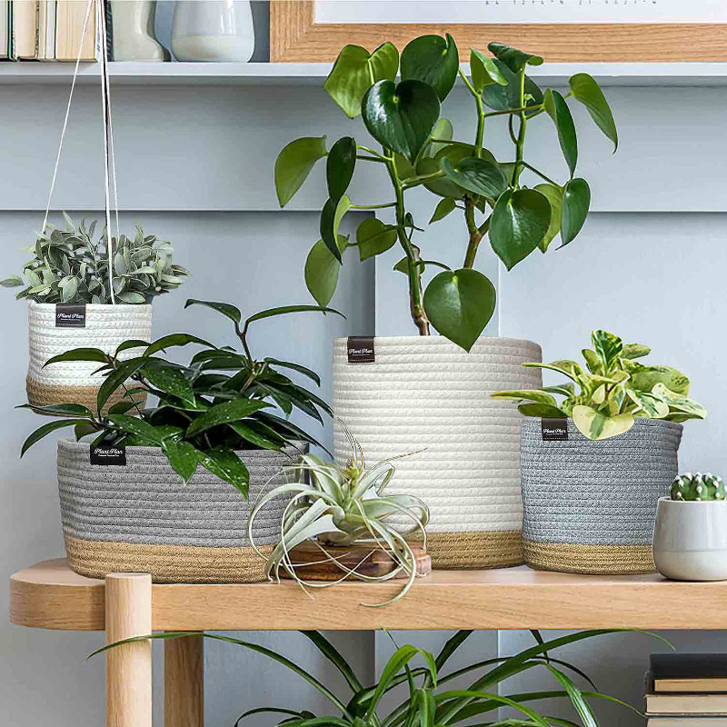 ハートマークショップ】ハンキングプランターカバー S ロープ