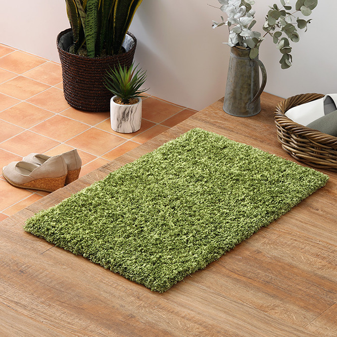 ハートマークショップ】ふわふわシャギー 玄関マット 45×75cm 厚み2.3