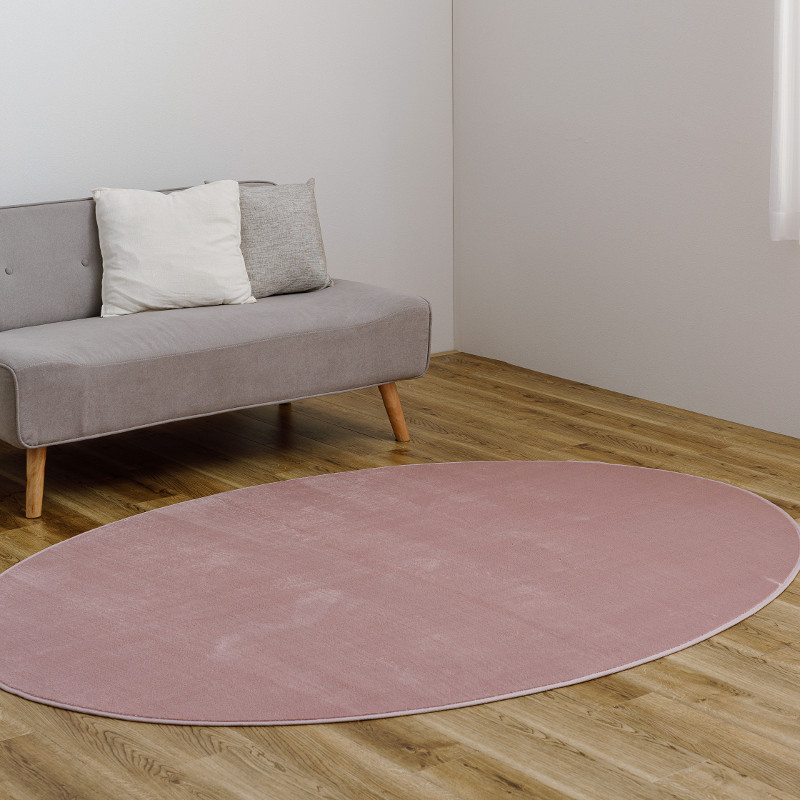 ハートマークショップ】洗える メレンゲタッチ ラグ カーペット 楕円形