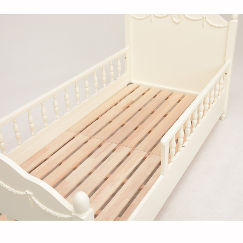 ハートマークショップ】プリンセスベッド 柵付き セミシングルショート
