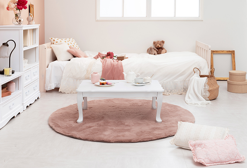 ハートマークショップ】折れ脚テーブル 幅80cm フェミニンシリーズ MT