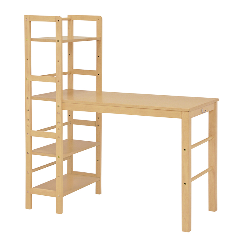 フォロー割【新品】ラック付きデスク　可動式棚　幅105cm　収納　多用途 ハートマークショップ】棚付デスク 棚可動式 幅120cm ホワイト