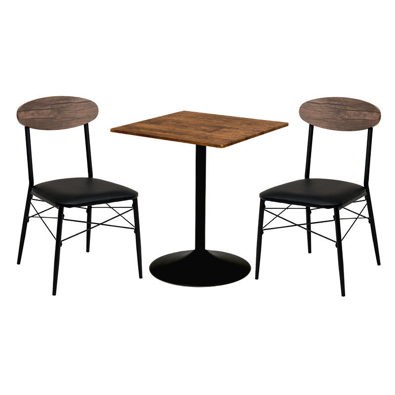 テーブル＆チェア3点セット 角型 ブラウンLT-4919BR78BK-S