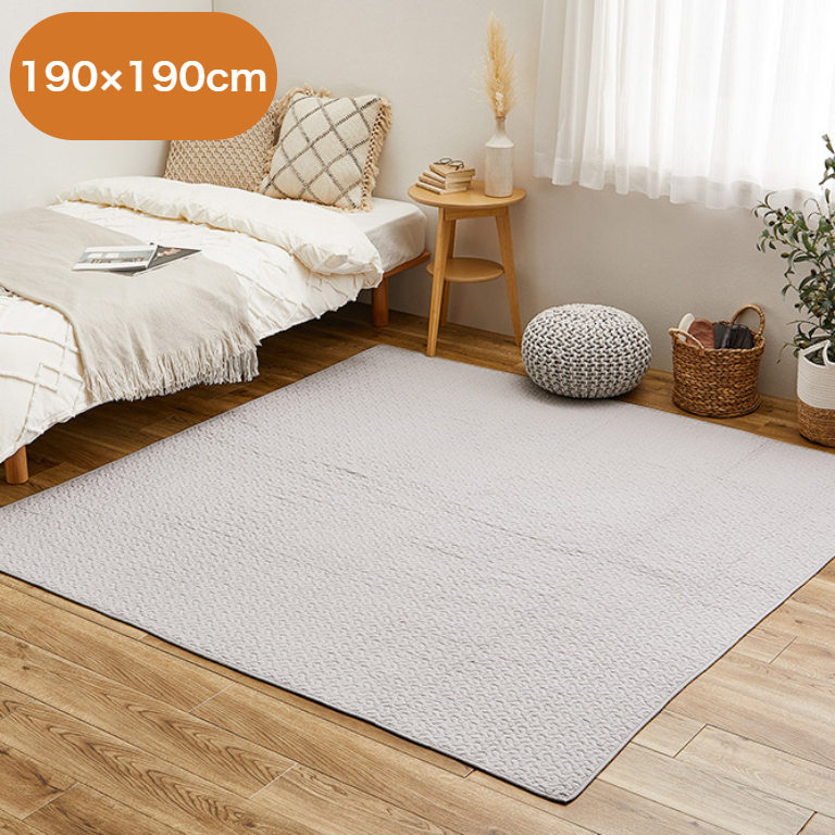 【美品】定価3万円インド製キルトマット ハートマークショップ】肌にやさしい 綿100％ イブルラグ マット 190