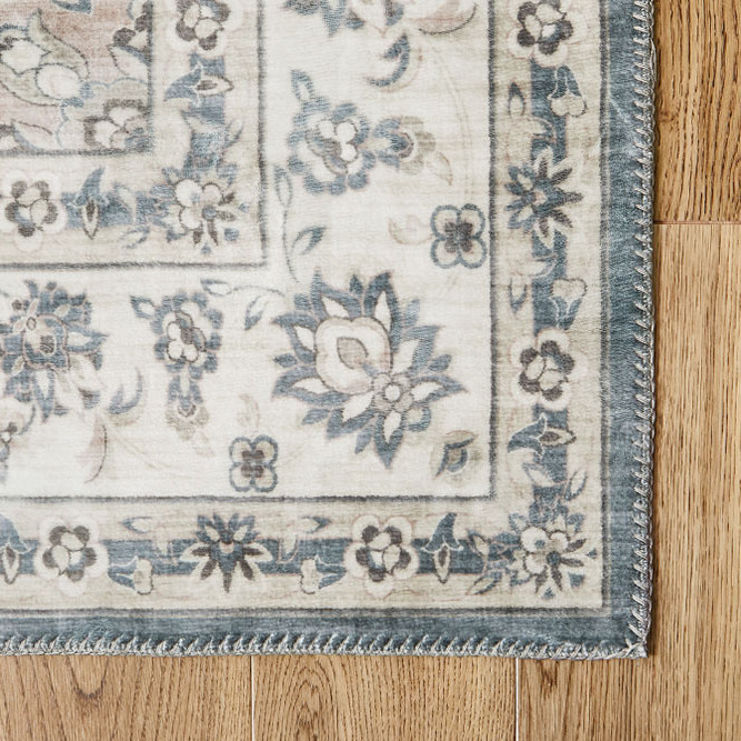 ハートマークショップ】アンティーク絨毯風プリントラグ 130×190cm