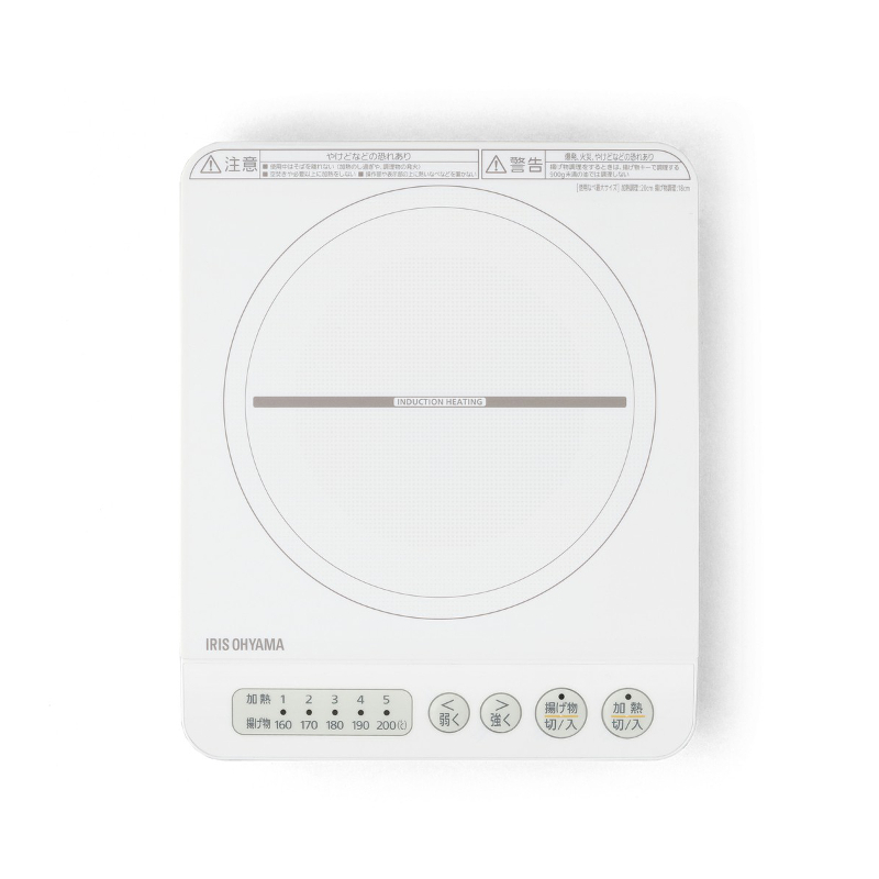 【アイリスオーヤマ】IHコンロ 1000W ホワイト IHK-T36-W