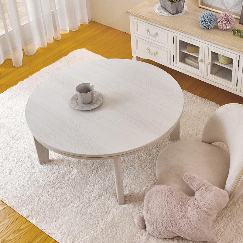 フォロー割【新品】Φ80cm　天板リバーシブル カジュアルこたつ　オールシーズン ハートマークショップ】天板がリバーシブルでオールシーズン活躍する