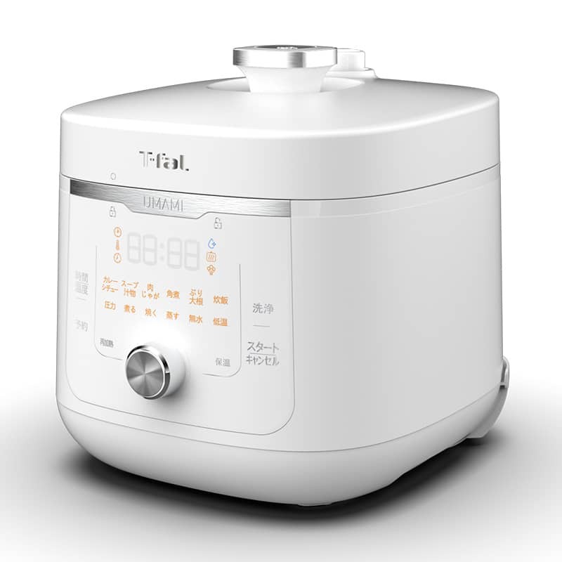 T-fal ティファール 電気圧力鍋 ラクラ・クッカー旨み 電気圧力鍋 4L 1台12役 レシピブック付き 103レシピ お料理 6人分 ホワイト CY3601JP スチーム洗浄 メーカー保証1年付 Lakula・Cooker