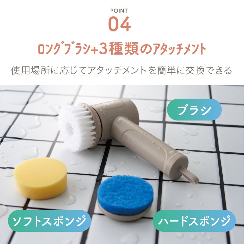 電動スピンスクラバー コードレススピンスクラバー 5つの交換可能なブラシヘッドと調節可能な延長ハンドル付き、5 in 1クリーニングブラシ -  AliExpress 6 DECMAY 電動スピンスクラバー コードレス スピンスクラバー 交換可能なブラシヘッド5個付き 45インチの延長可能なハンドル 8