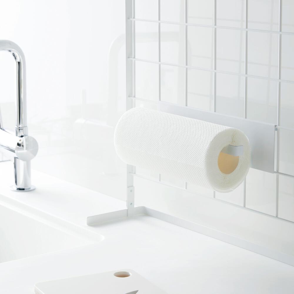 ハートマークショップ Yamazaki 山崎実業 キッチン 自立式 メッシュパネル用 オプションパーツ キッチンペーパーホルダー Tower タワー ホワイト 41