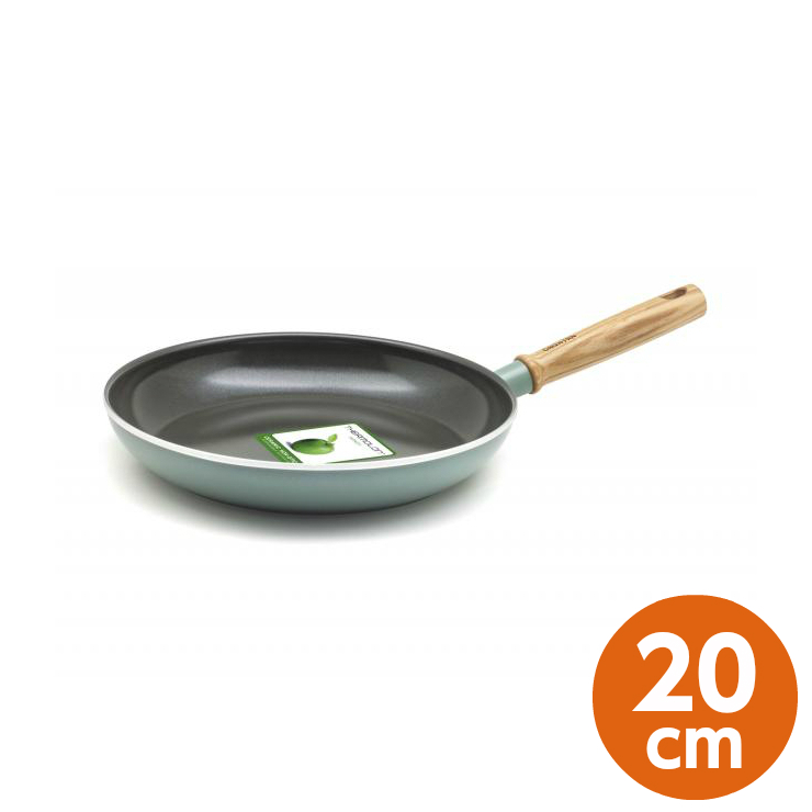 【GREEN PAN/グリーンパン】IH対応 セラミック ノンスティックコーティング フライパン 20cm 深さ4.6cm 木製ハンドル メイフラワー CC001896-001