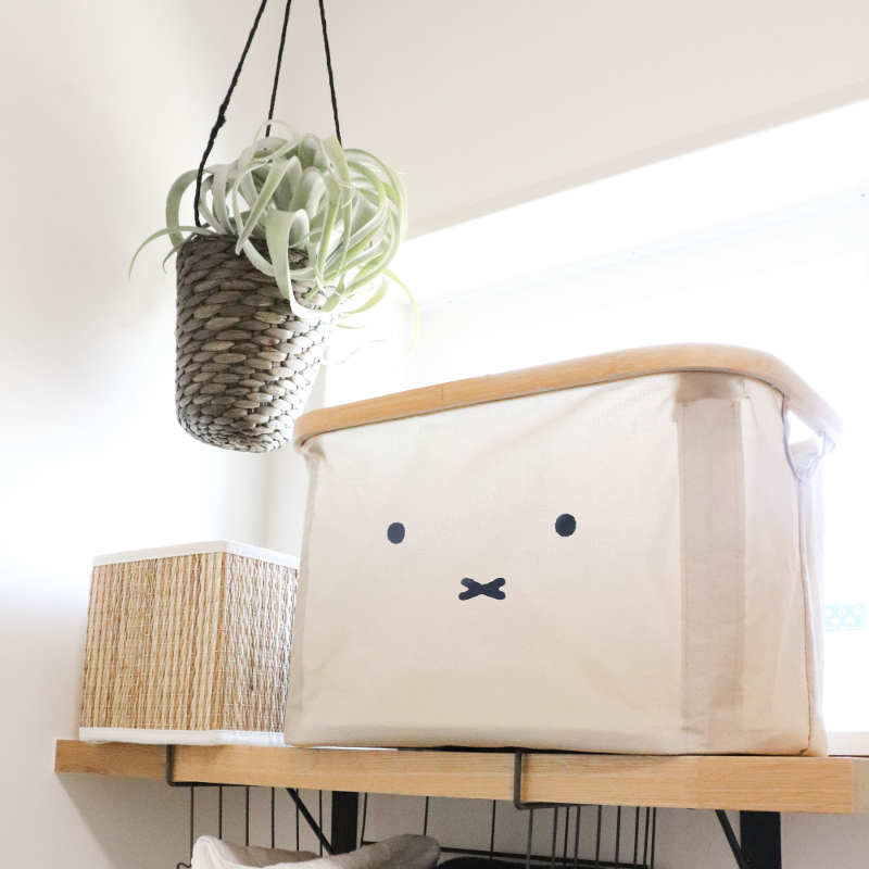 ハートマークショップ】折りたたみ バンブーバスケット S 顔だけミッフィー ホワイト Dick Bruna ディック・ブルーナ miffy OKATO  オカトー ・通販サイト