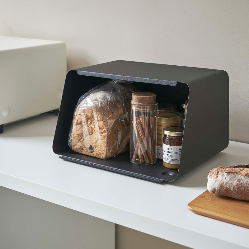 ハートマークショップ】蓋が外せる ブレッドケース ブラック タワー ハートマークショップ】蓋が外せる ブレッドケース ブラック タワー