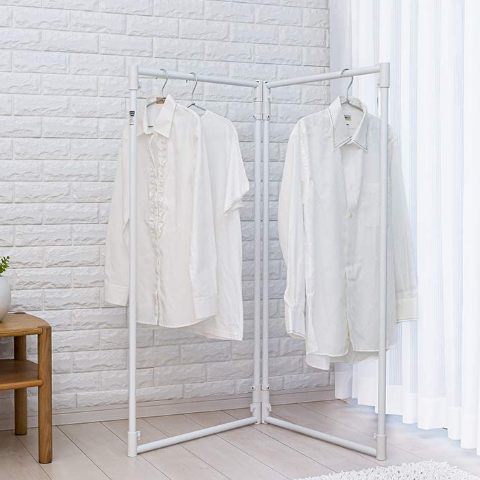 ハートマークショップ】折りたためる ランドリースタンド 2面パネル