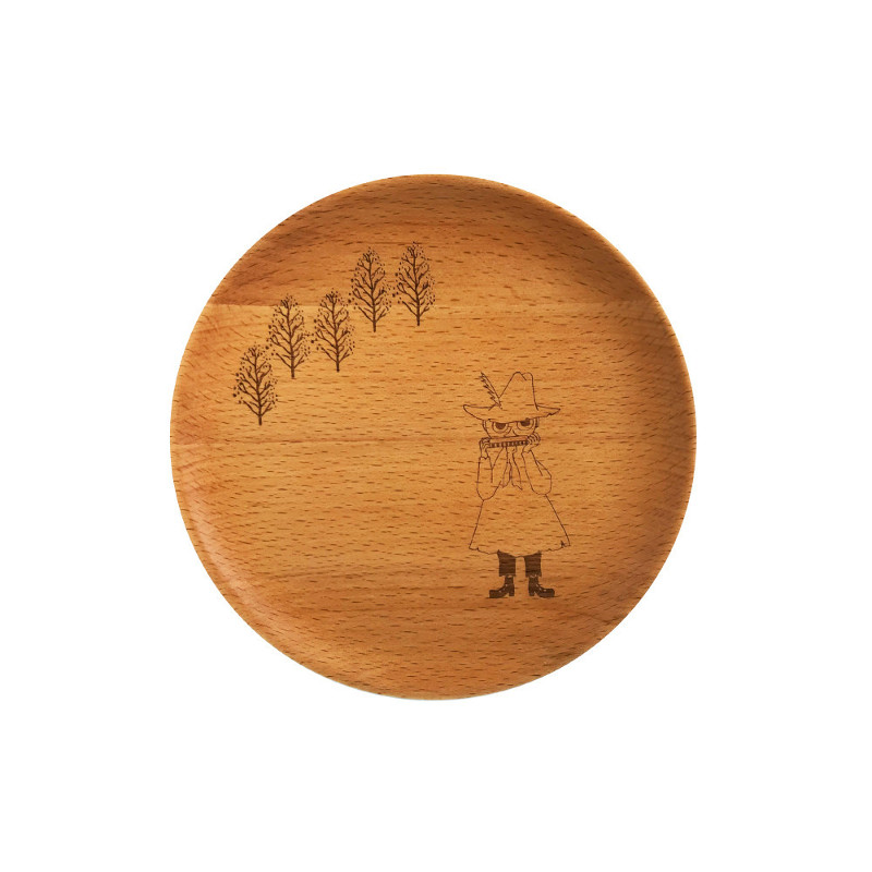 プレートディッシュ S スナフキン 天然木 ビーチ 木製食器 お皿 籐芸 MDP180BE-SNK