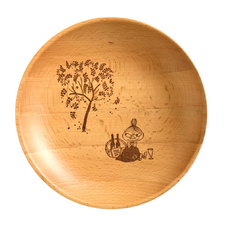 ラウンドディッシュ L リトルミイ 天然木 ビーチ 木製食器 お皿 籐芸 MRB230BE-LTM