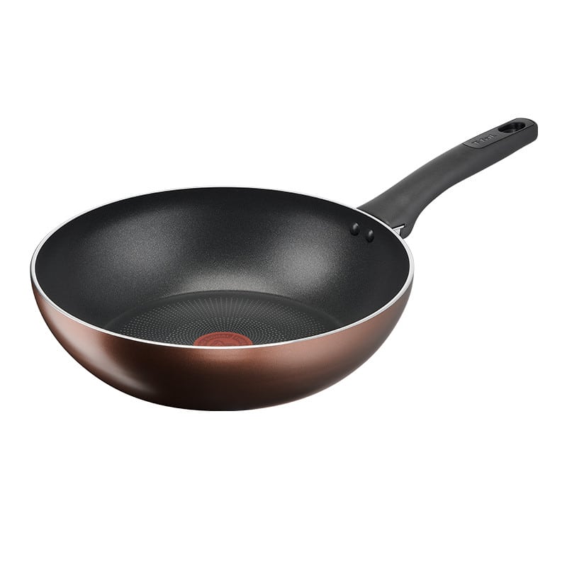 【T-fal/ティファール】 IHチタン・エクセレンス モカ ウォックパン 28cm IH対応 G17219