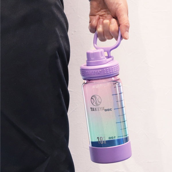 DURABLE BOTTLE デュラブルボトル パステルカラー グラデーション 直飲み 常温 保冷ボトル 520ml シリコーンバンパー付き バイオレット TAKEYA タケヤ