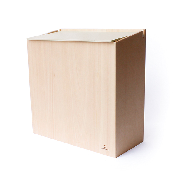 スリムダストボックス 木製 ごみ箱 SLIM DUST 約8リットル アイボリー 袋掛け付 YK19-10 日本製