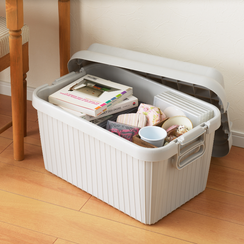 ハートマークショップ】ふた付き コンテナ 収納ボックス ベリアスボート Mサイズ 容量48L 耐荷重100kg シャルテン 日本製 ・通販サイト