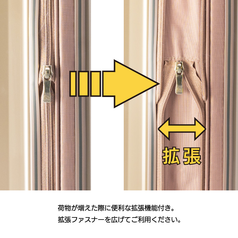 ハートマークショップ】ハードキャリーケース ファスナータイプ
