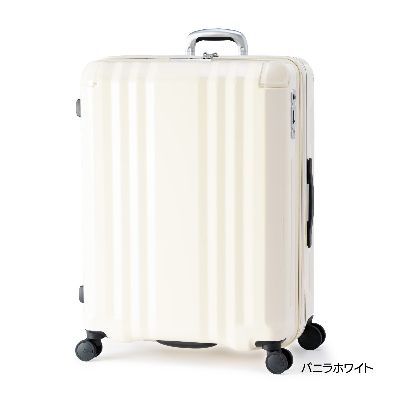 ハードキャリーケース ファスナータイプ 無料受託手荷物 LLサイズ 10泊以上の旅行に最適 102L+18L バニラホワイト ALI-088-102 デカかるEdge フラッグシップモデル シリーズ最高級モデル アジアラゲージ