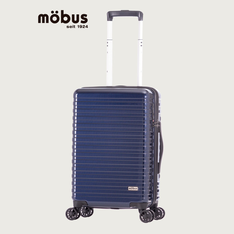 mobus モーブス ハードキャリーケース ファスナータイプ 国内線機内持ち込み Sサイズ 2～3泊程度 33L+7L 拡張可 クリスタルカーボンネイビー MBC-1910-18 アジアラゲージ