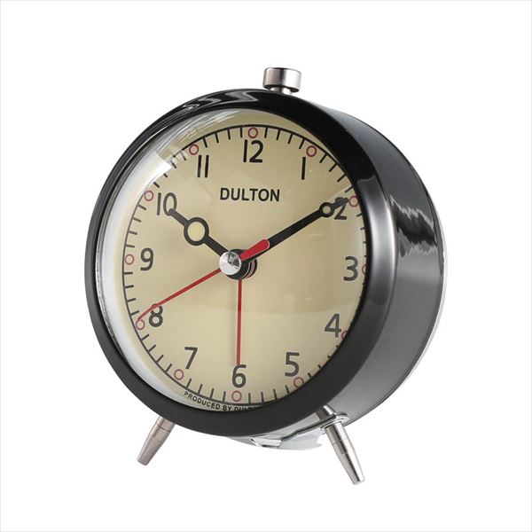 DULTON アラームクロック 目覚まし時計 置き時計 ブラック 乾電池式 100-053Q ダルトン