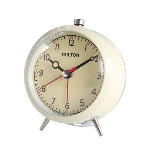 DULTON アラームクロック 目覚まし時計 置き時計 アイボリー 乾電池式 100-053Q ダルトン