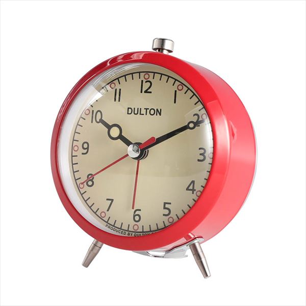 DULTON アラームクロック 目覚まし時計 置き時計 レッド 乾電池式 100-053Q ダルトン