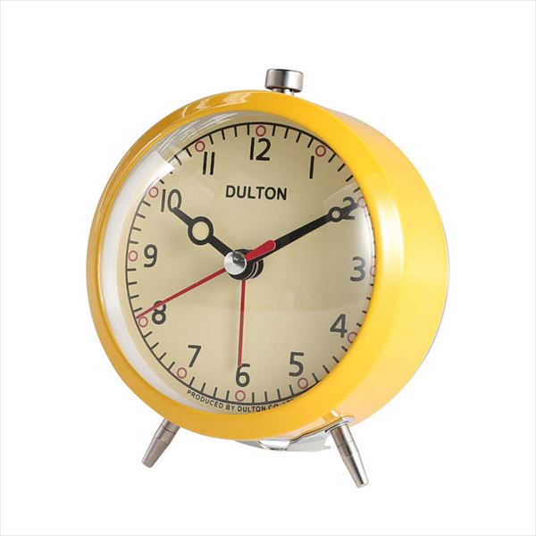 DULTON アラームクロック 目覚まし時計 置き時計 イエロー 乾電池式 100-053Q ダルトン