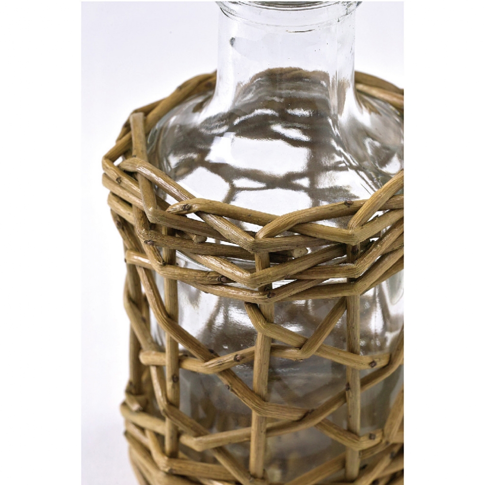 【SPICE/スパイス】カゴ編みガラスフラワーベース 花瓶 ミニボトル LYGN1120