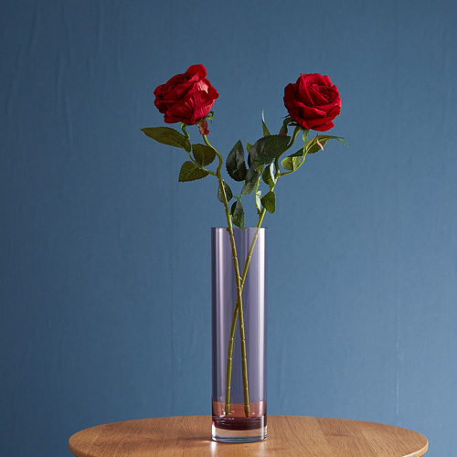 PVシリンダー 花瓶 高さ30cm パープル 2300056PR