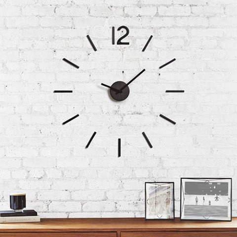 Umbra 壁に貼る時計 DIY ブリンク ウォールクロック ブラック 21005400040 BLINK CLOCK アンブラ entrex アントレックス 時計 壁時計