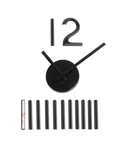 Umbra 壁に貼る時計 DIY ブリンク ウォールクロック ブラック 21005400040 BLINK CLOCK アンブラ entrex アントレックス 時計 壁時計