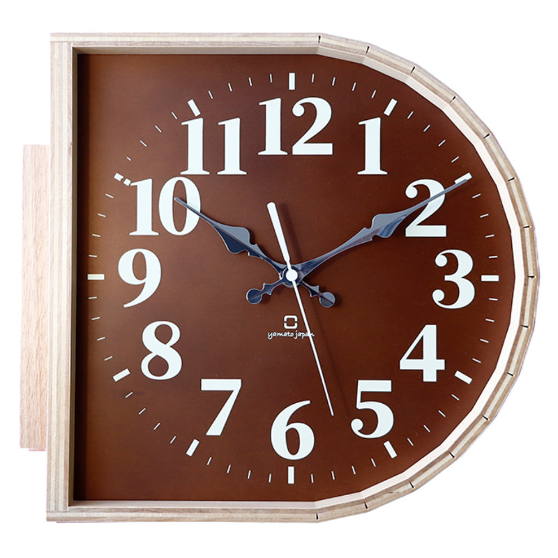 ハートマークショップ】壁掛け 両面時計 D字型 乾電池式 屋内用