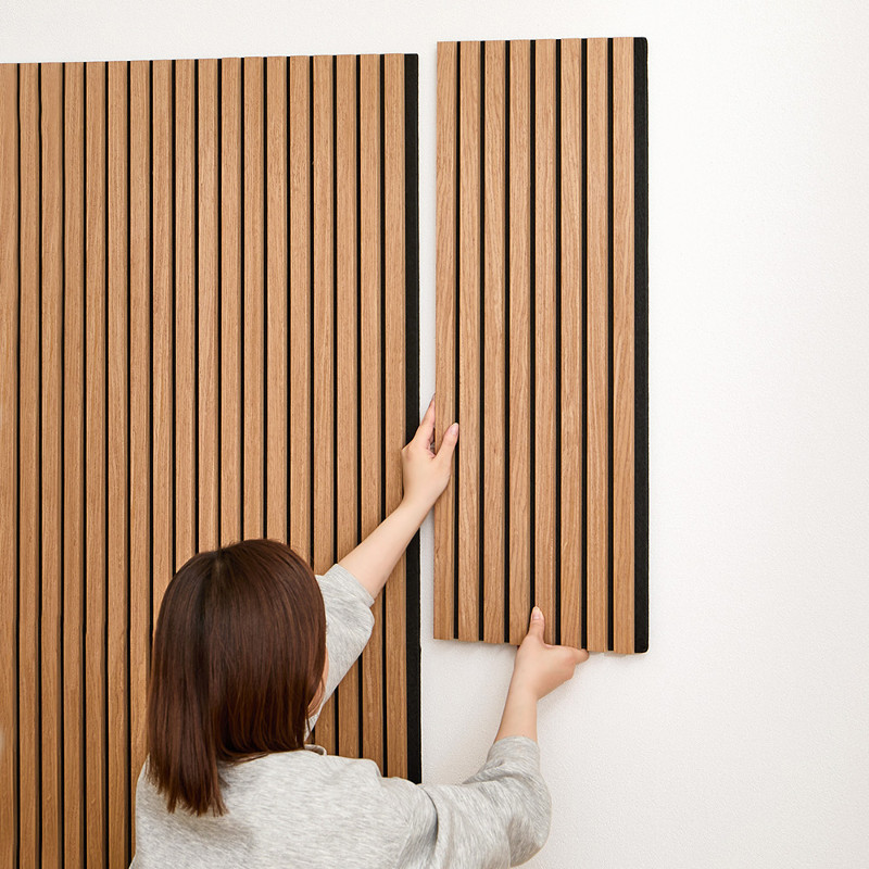ハートマークショップ】壁に貼る 簡単DIY 吸音パネル 約80×30cm 同色6