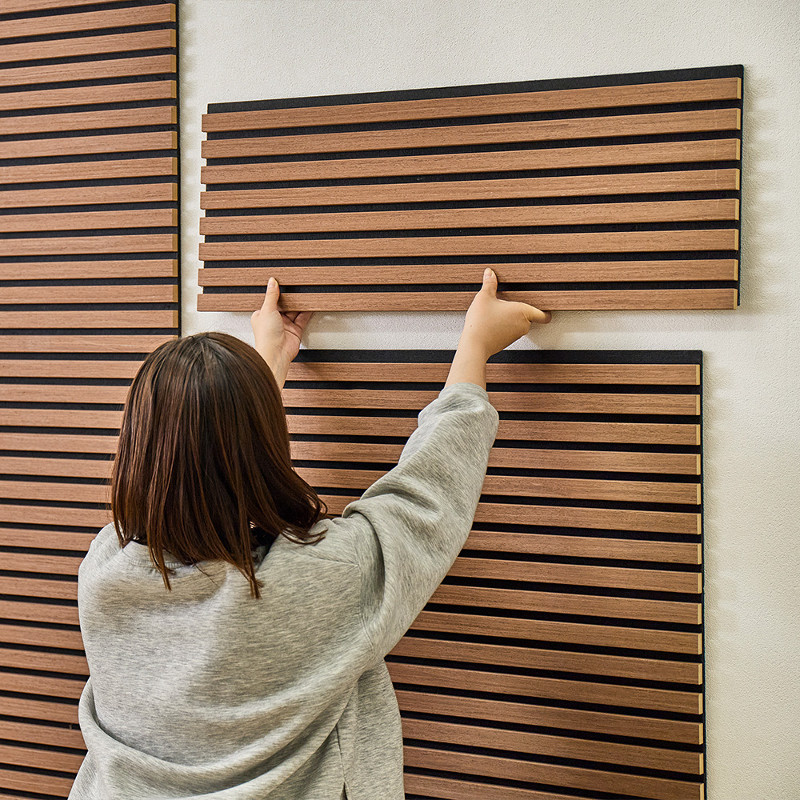 ハートマークショップ】壁に貼る 簡単DIY 吸音パネル 約80×30cm 同色6