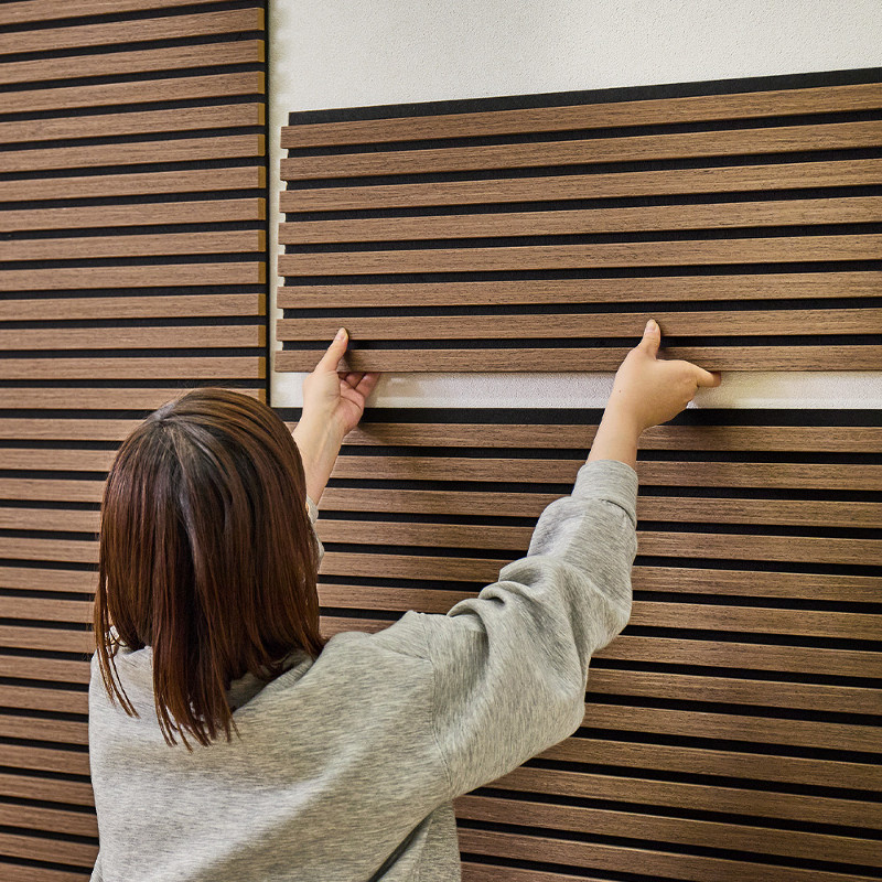 ハートマークショップ】壁に貼る 簡単DIY 吸音パネル 約80×30cm 同色6