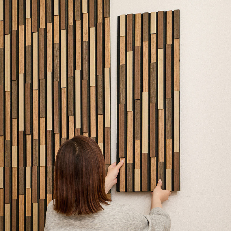 ハートマークショップ】壁に貼る 簡単DIY 吸音パネル 約80×30cm 同色6