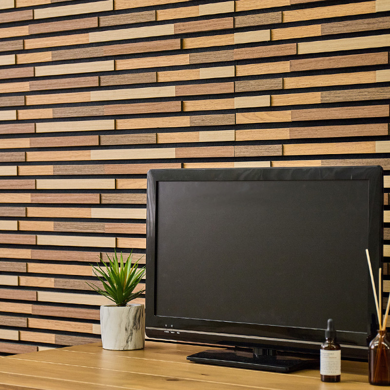 ハートマークショップ】壁に貼る 簡単DIY 吸音パネル 約80×30cm 同色6