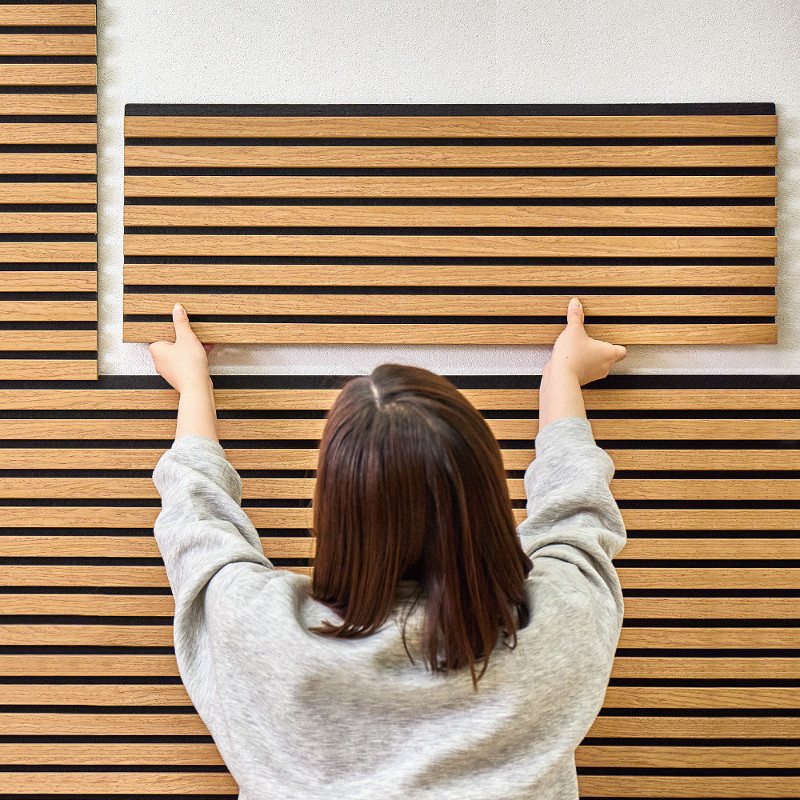 ハートマークショップ】壁に貼る 簡単DIY 吸音パネル 約80×30cm 同色6