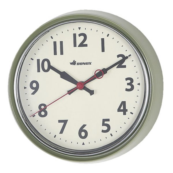 BONOXアナログ壁掛け時計 直径約38 cm ダブルフェイスクロック BONOX ダブルフェイスクロック 170D ブラック ナチュラルインテリア