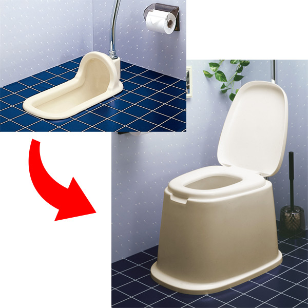 ポータブルトイレ 簡易トイレ 洋式便座据え置き型