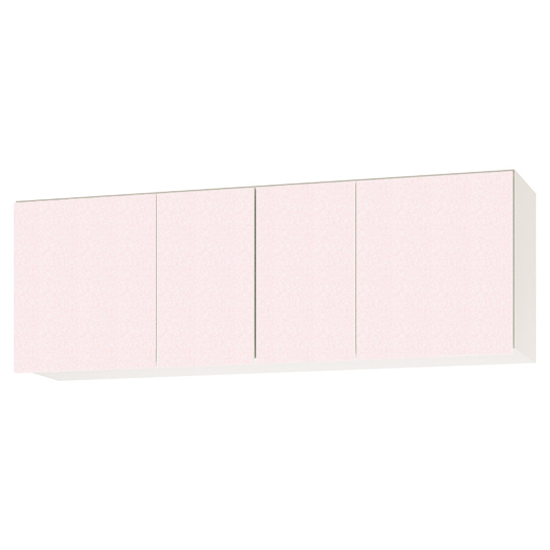 【ナスラック】吊戸棚 間口150cm 木製 ピンク Web限定モデル キッチン PGB5S150MPKW