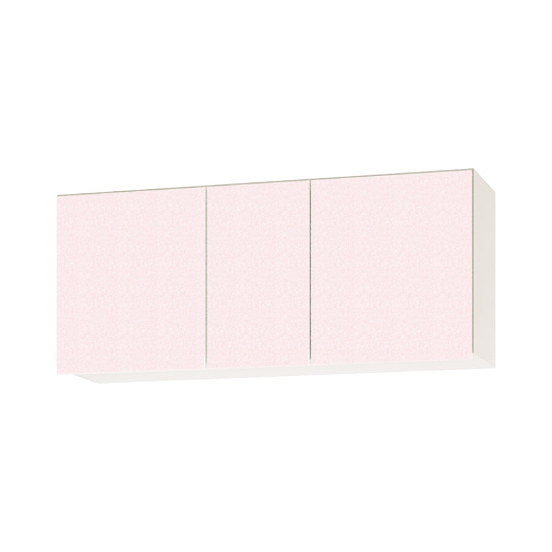 【ナスラック】吊戸棚 間口120cm 木製 ピンク Web限定モデル キッチン PGB5S120MPKW