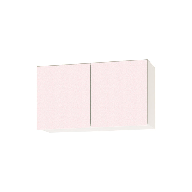 【ナスラック】吊戸棚 間口90cm 木製 ピンク Web限定モデル キッチン PGB5S090MPKW