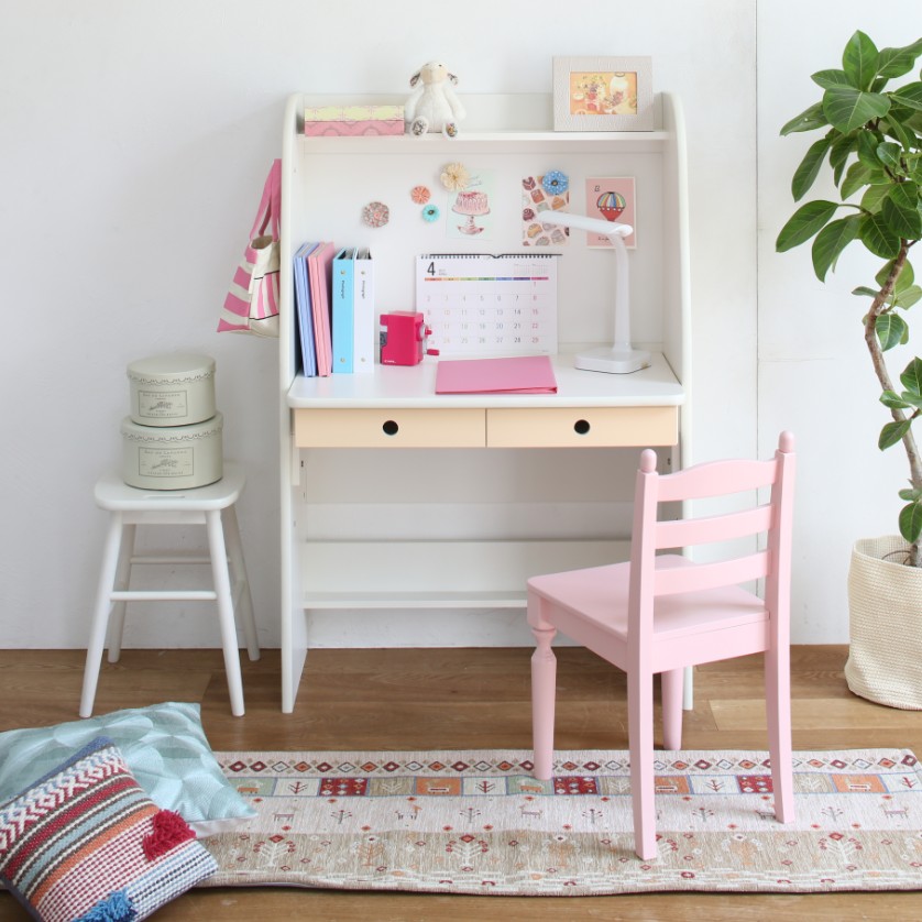 ハートマークショップ】【ナスラック】キッズデスク 学習机 ハイタイプ