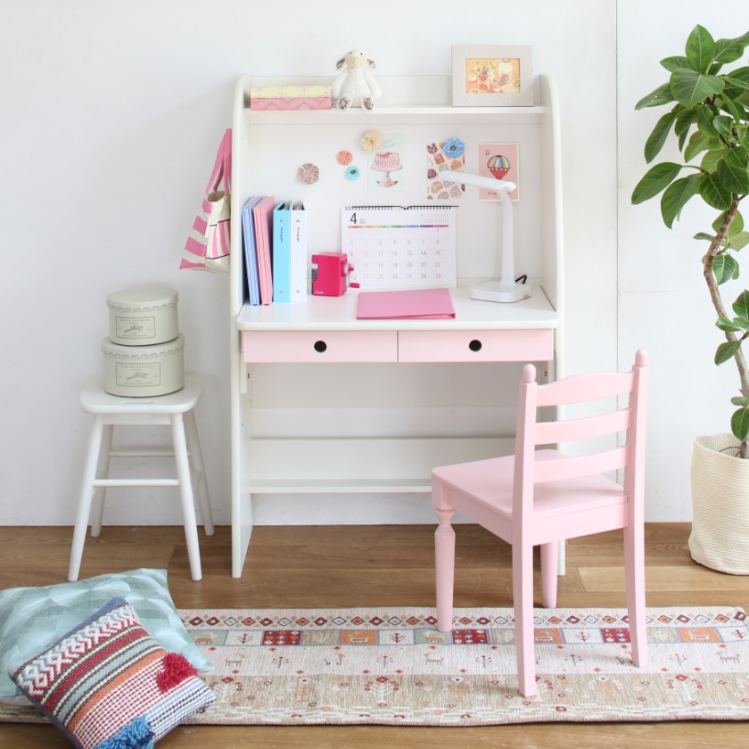 ハートマークショップ】【ナスラック】キッズデスク 学習机 ハイタイプ