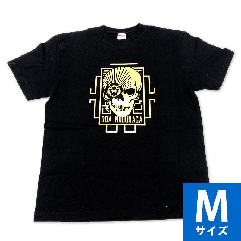 メタリックプリントＴシャツ（大人用）／織田信長／黒色／Ｍサイズ